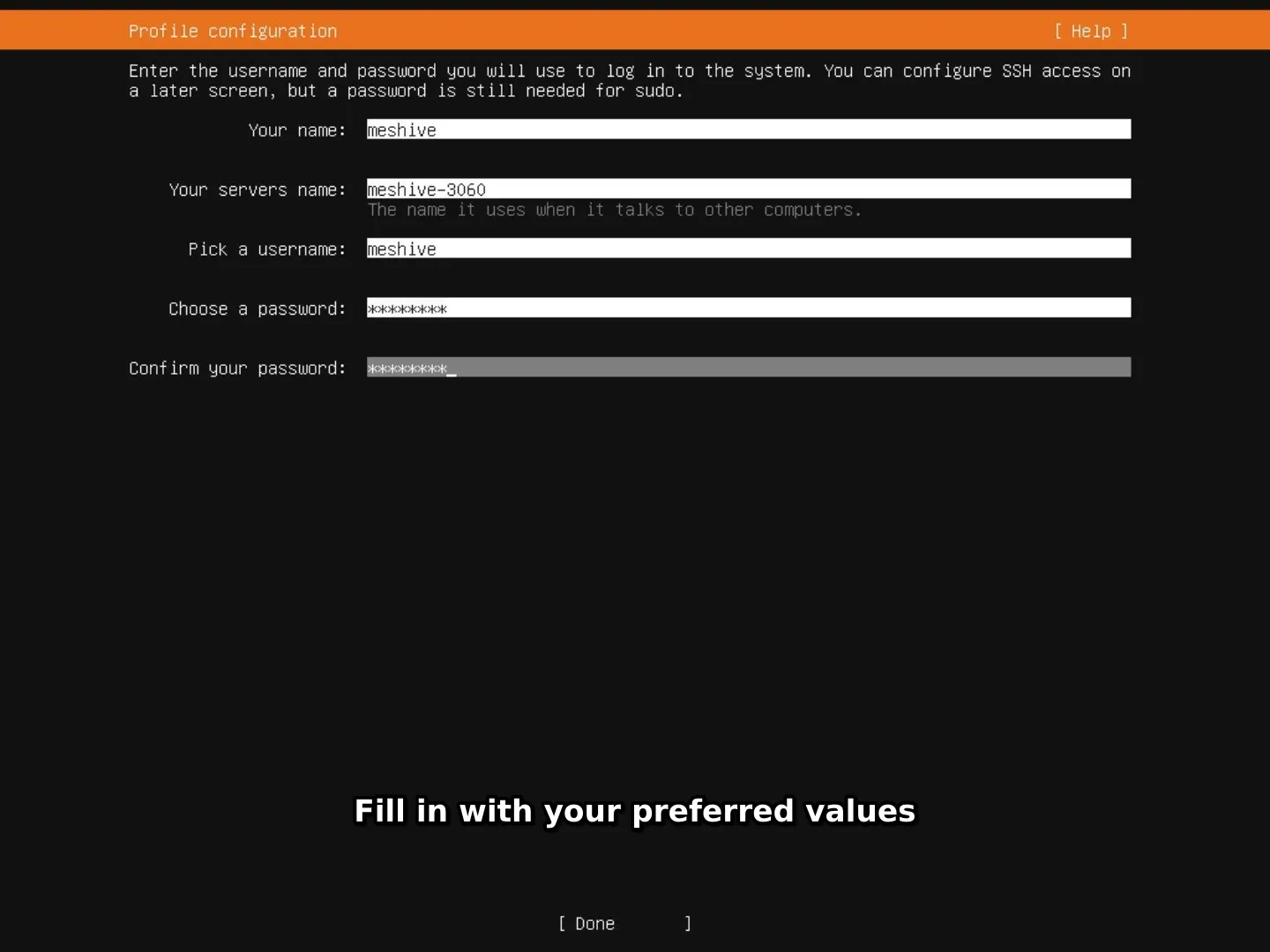Step 12 — profile configuration