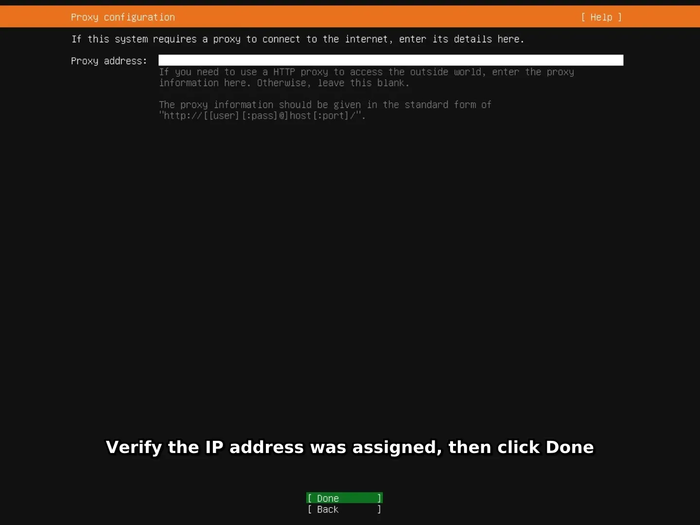 Step 6 — proxy configuration